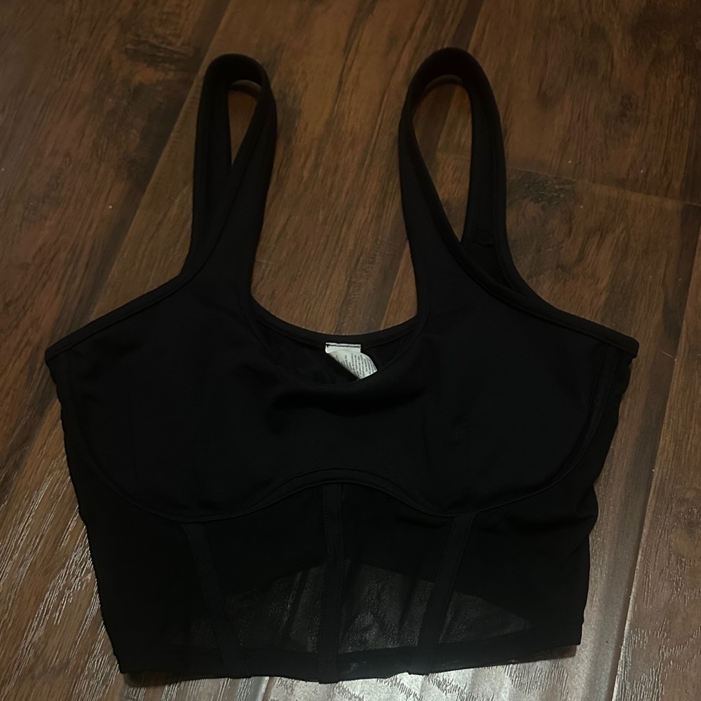 ALO Yoga Black Longline Sports Bralette